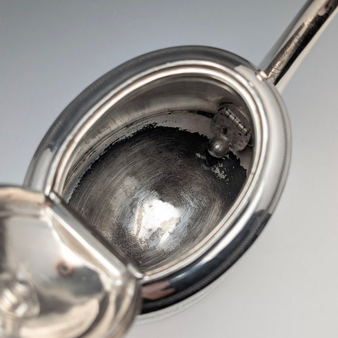 Circa 1900 British antique silver plate teapot Walker & Hall